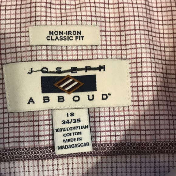 (121)NWT Mens long sleeve dress shirt by Joseph Abboud. Size 18 34/35 - Picture 3 of 11